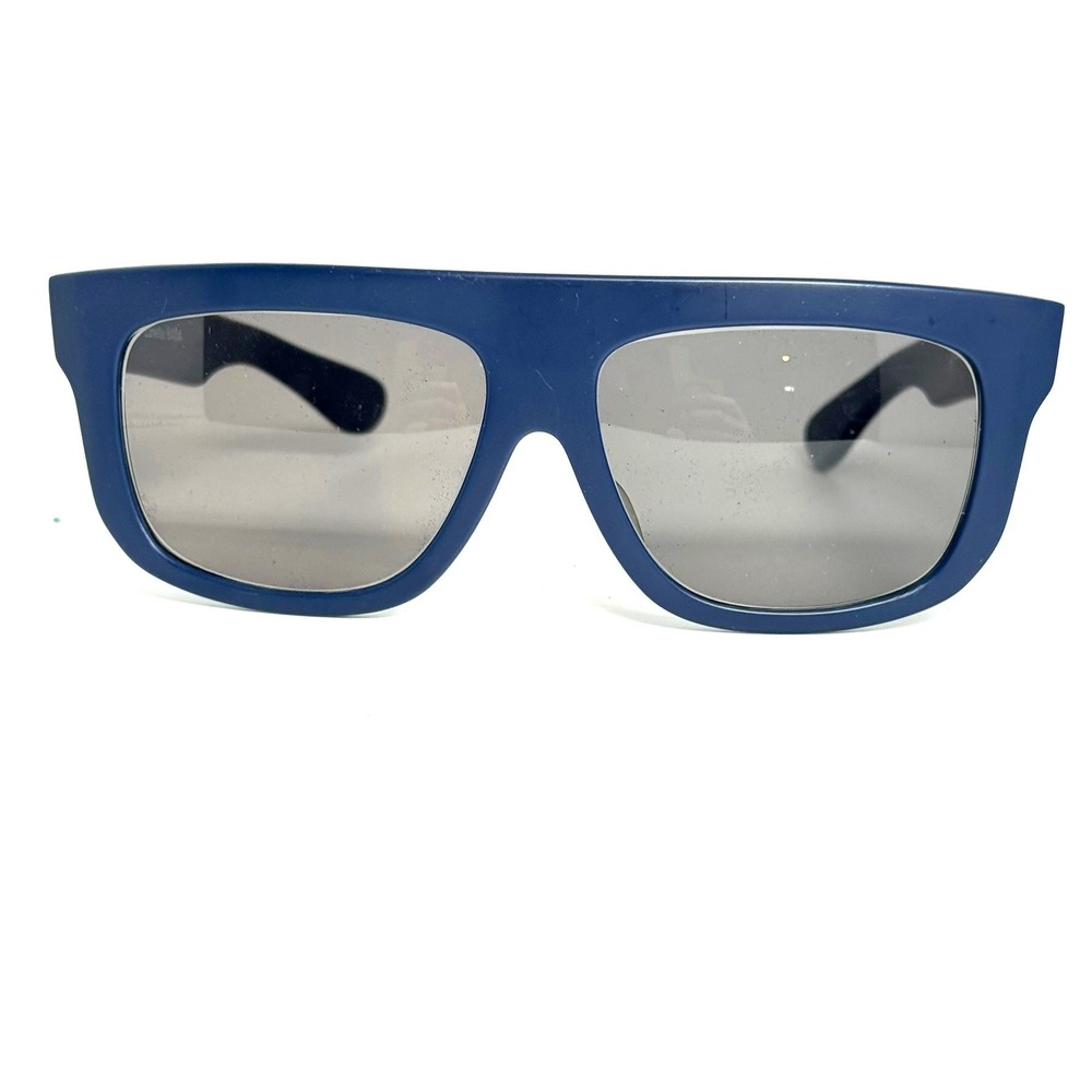 Lunetta BADA Sunglasses Navy Blue Matte Flat Top Rectangular 18-0435-60